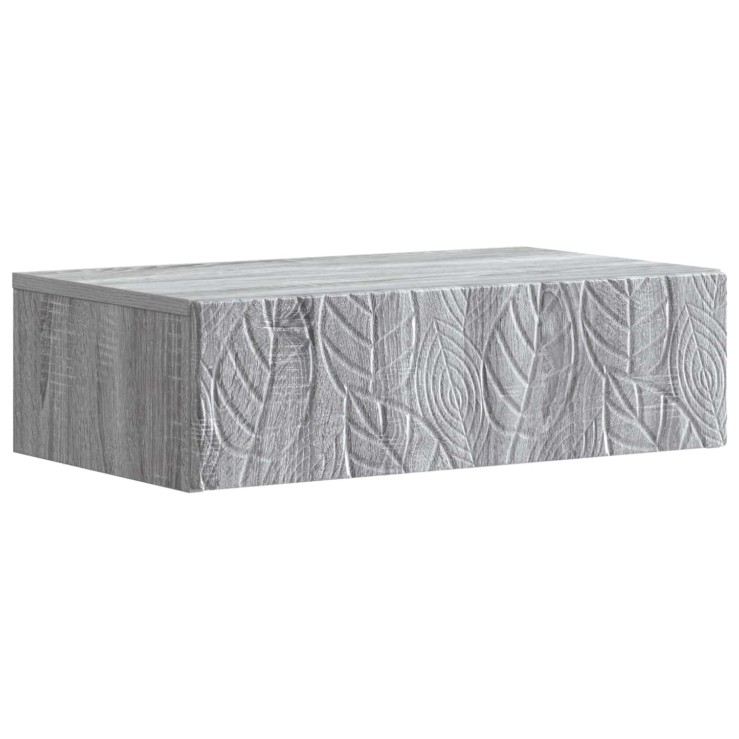 Vegghengt Sidebord Grå Sonoma 59 x 34,5 x 17 cm Konstruert tre