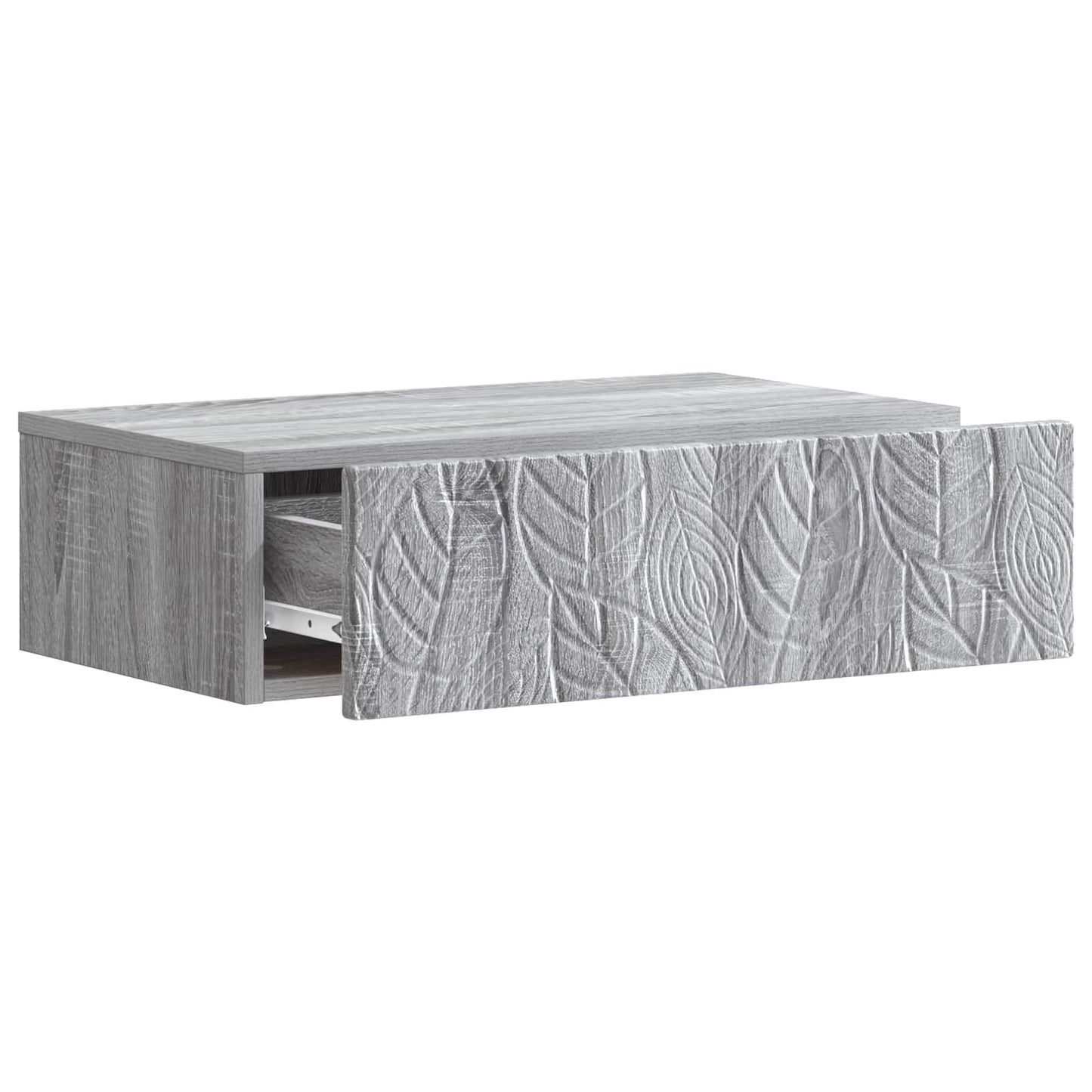 Vegghengt Sidebord Grå Sonoma 59 x 34,5 x 17 cm Konstruert tre