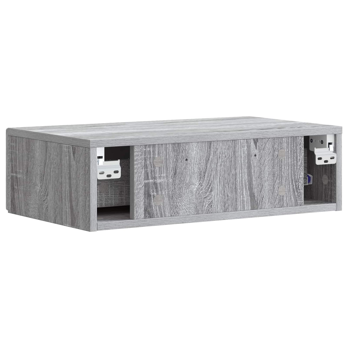 Vegghengt Sidebord Grå Sonoma 59 x 34,5 x 17 cm Konstruert tre