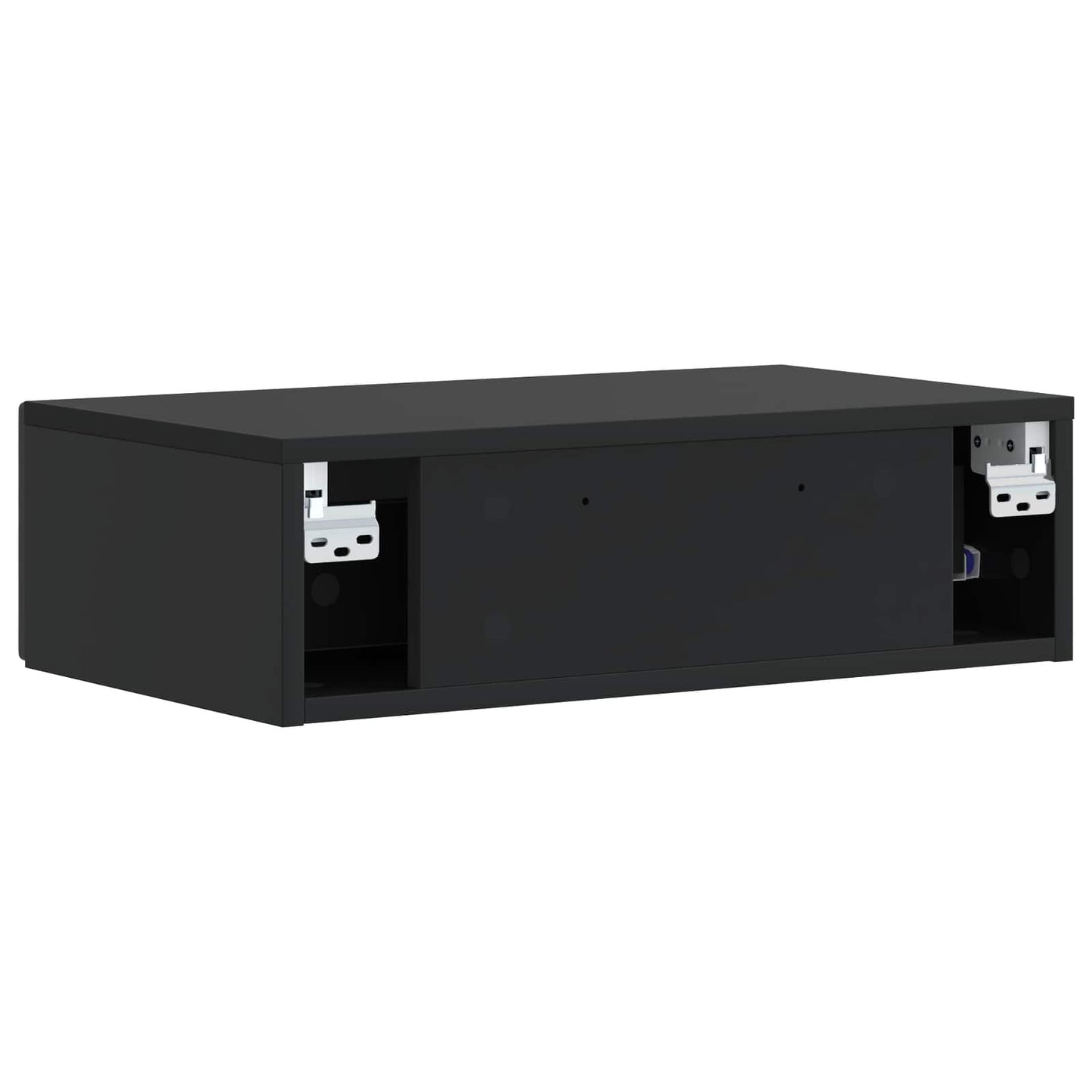 Vegghengt Sidebord Svart 87,5 x 34,5 x 17 cm Konstruert tre