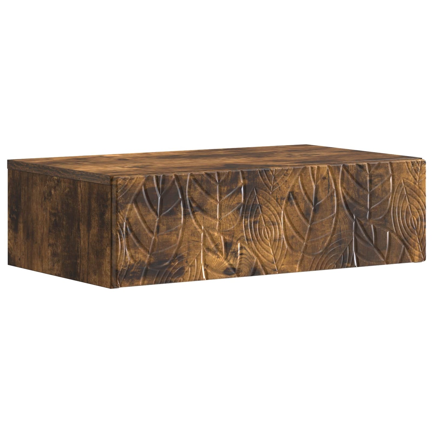Vegghengt Sidebord Røkt Eik 87,5 x 34,5 x 17 cm Konstruert tre