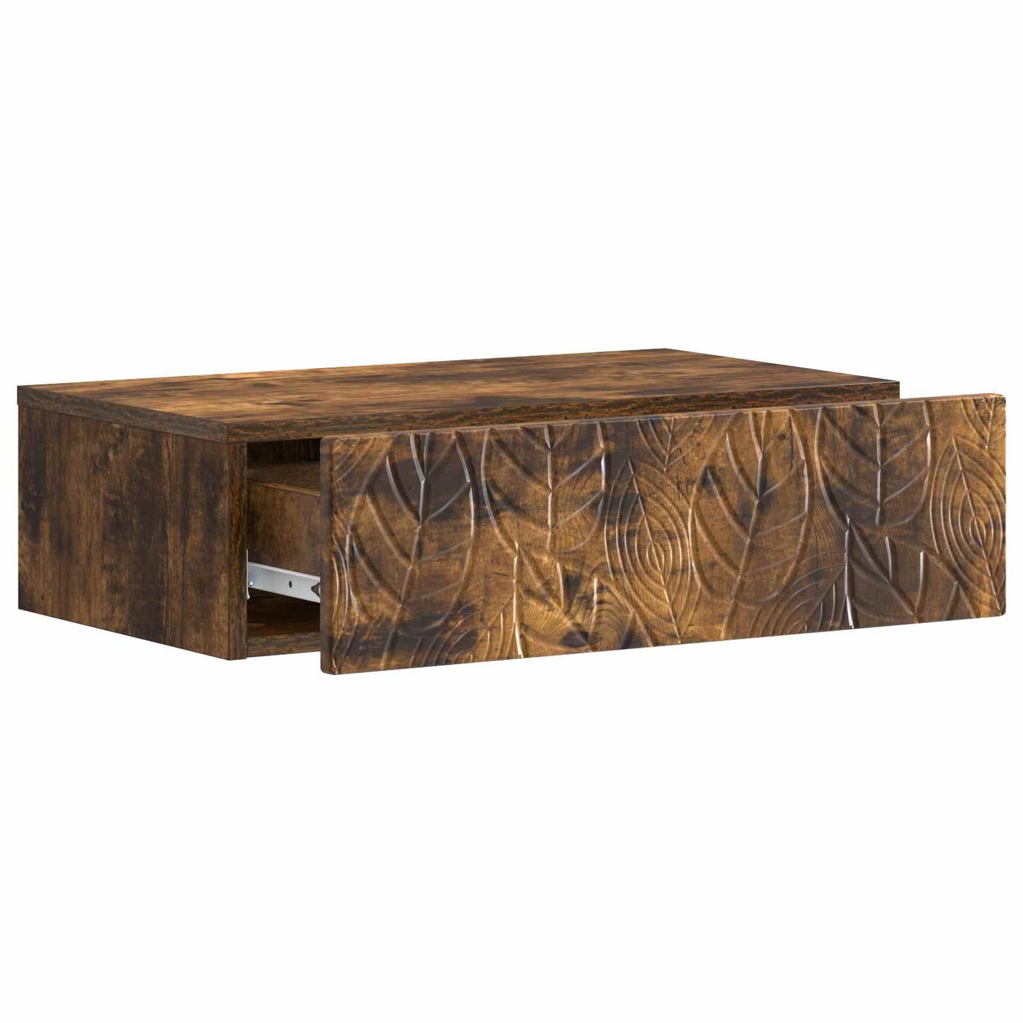 Vegghengt Sidebord Røkt Eik 87,5 x 34,5 x 17 cm Konstruert tre