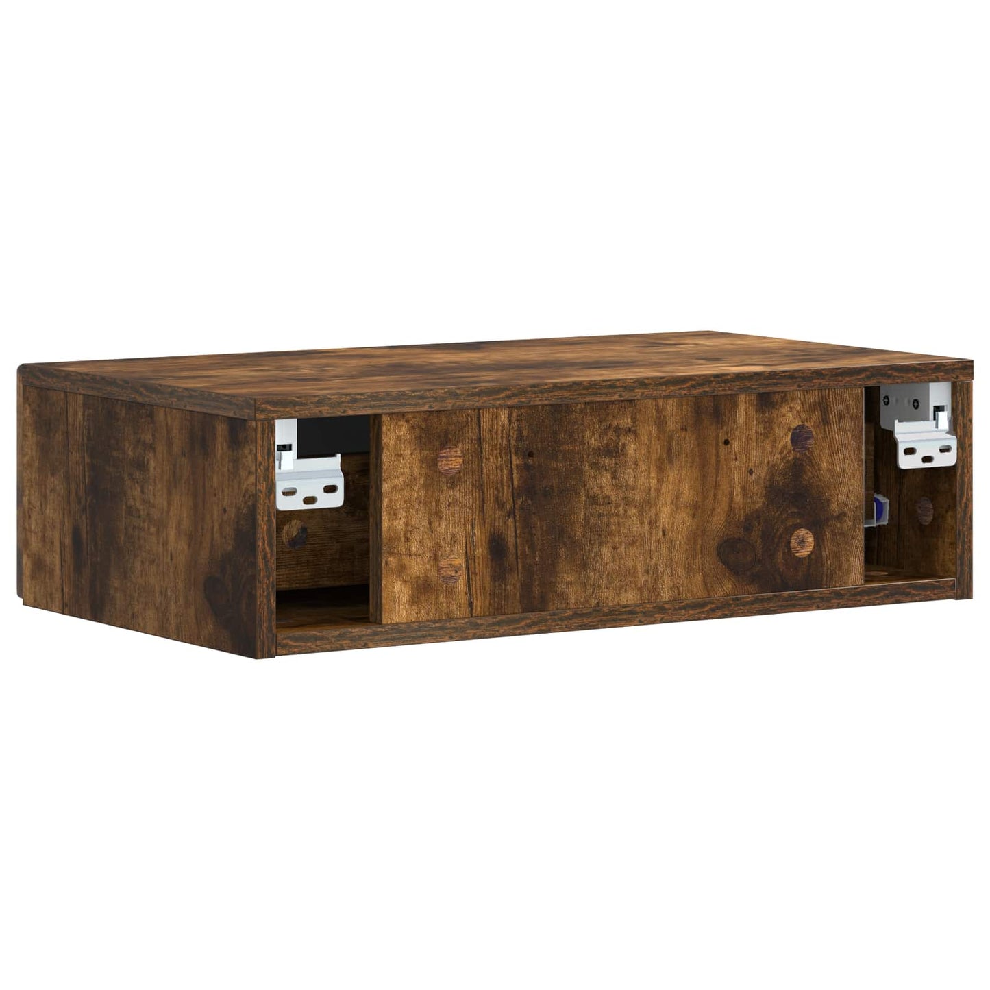Vegghengt Sidebord Røkt Eik 87,5 x 34,5 x 17 cm Konstruert tre