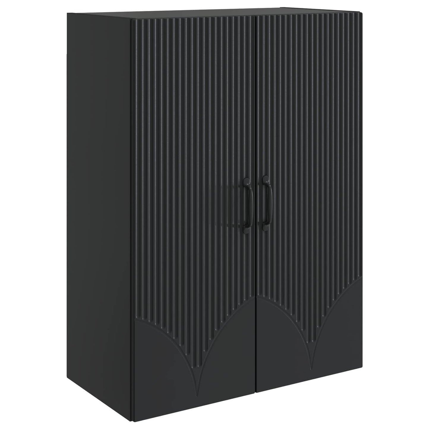 Vegghengt skap Svart 66 x 34,5 x 90 cm Konstruert tre