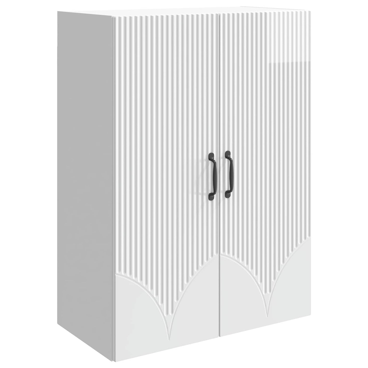 Vegghengt skap Høgglans hvit 66 x 34,5 x 90 cm Konstruert tre