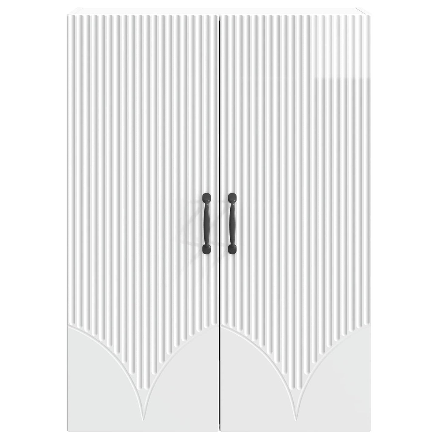 Vegghengt skap Høgglans hvit 66 x 34,5 x 90 cm Konstruert tre