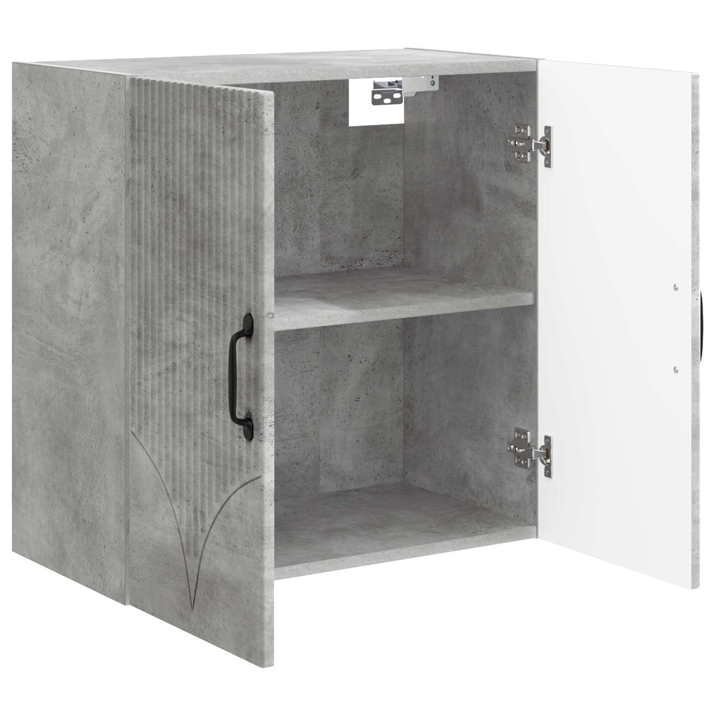 Vegghengt skap Betonggrå 59 x 31 x 60 cm Konstruert tre