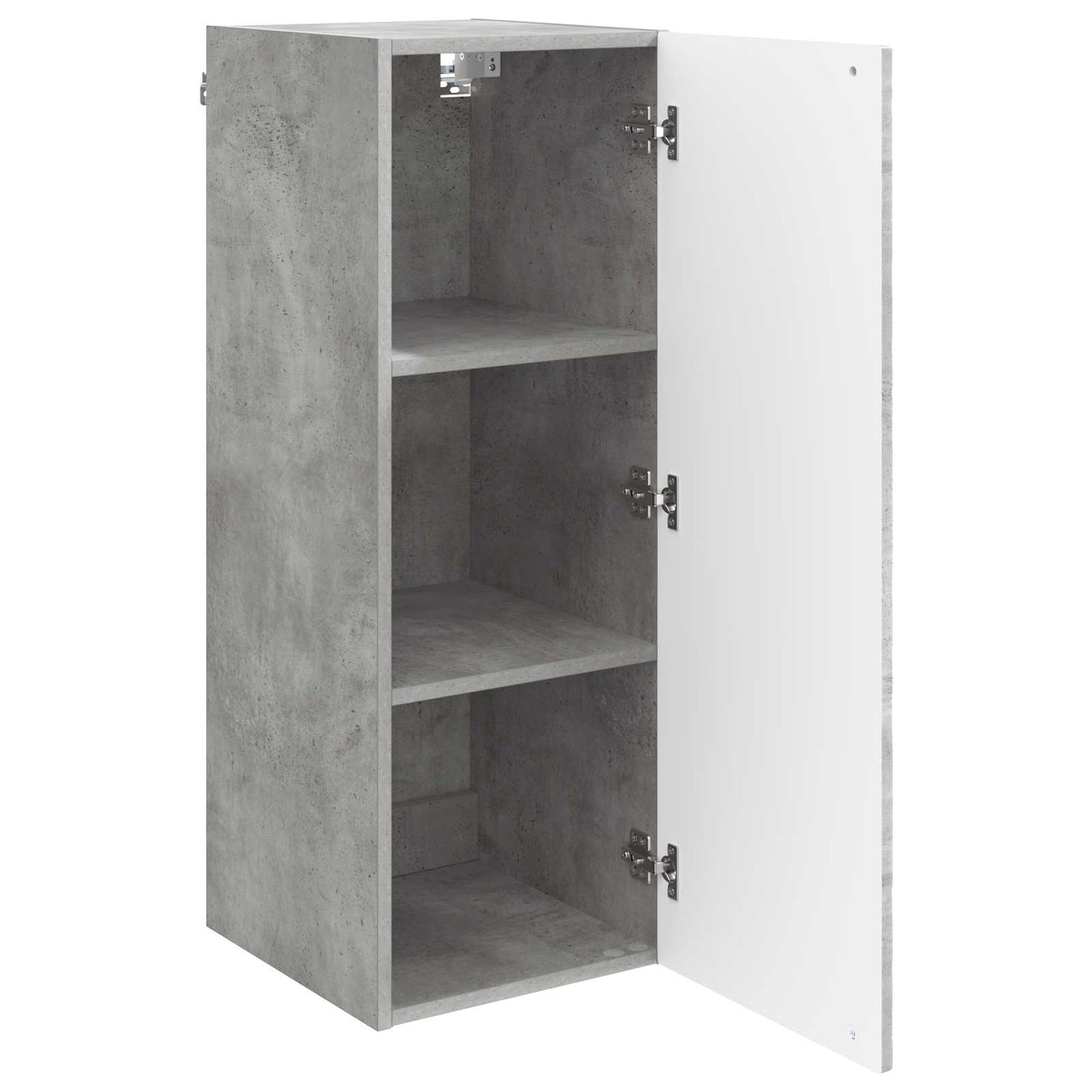 Vegghengt skap Betonggrå 33 x 34,5 x 90 cm Konstruert tre