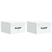Vegghengt Nattbord 2 pcs Hvit 34,5 x 33 x 20 cm Konstruert tre