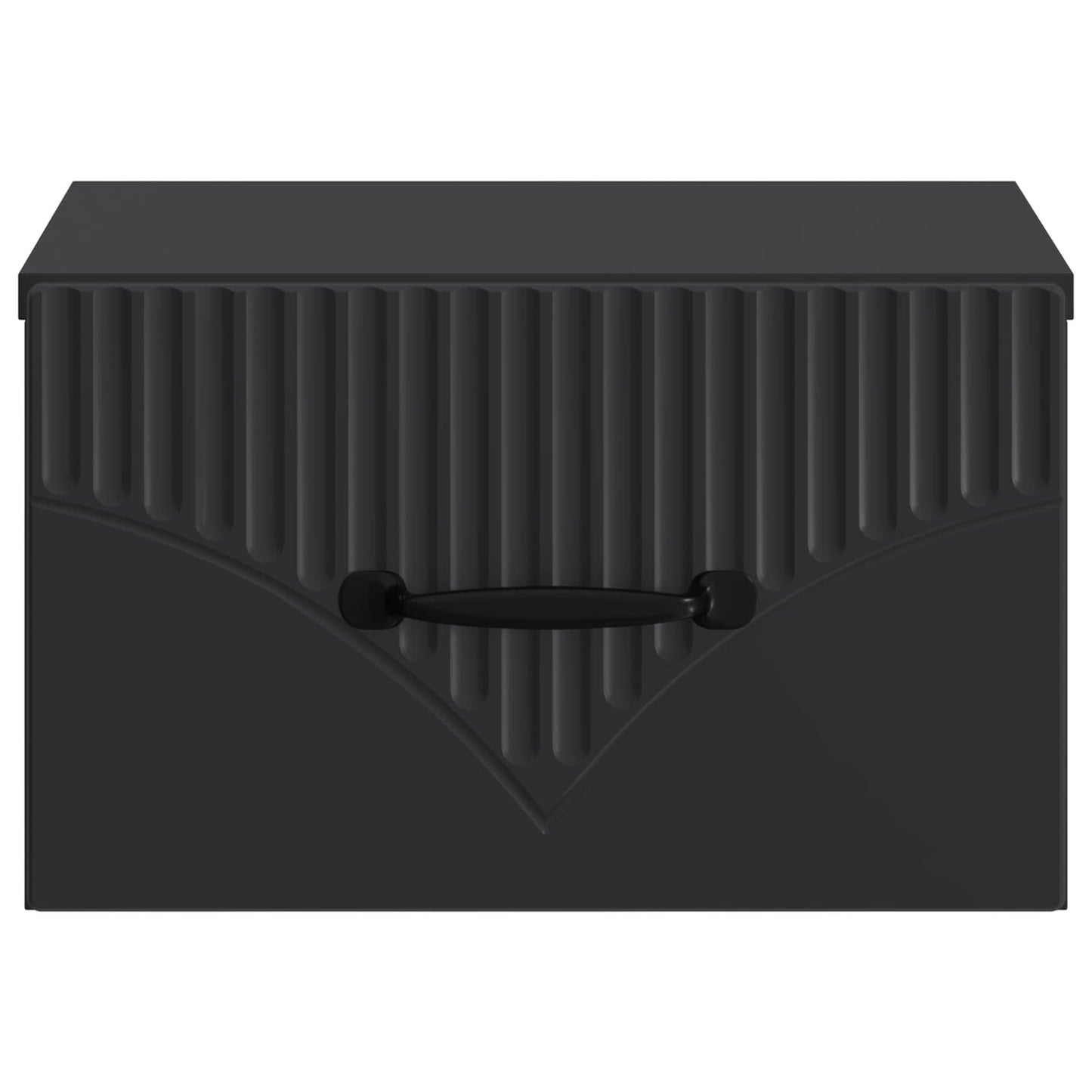 Vegghengt Nattbord 2 pcs Svart 34,5 x 33 x 20 cm Konstruert tre