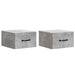 Vegghengt Nattbord med skuff 2 pcs Betonggrå 34,5 x 33 x 20 cm