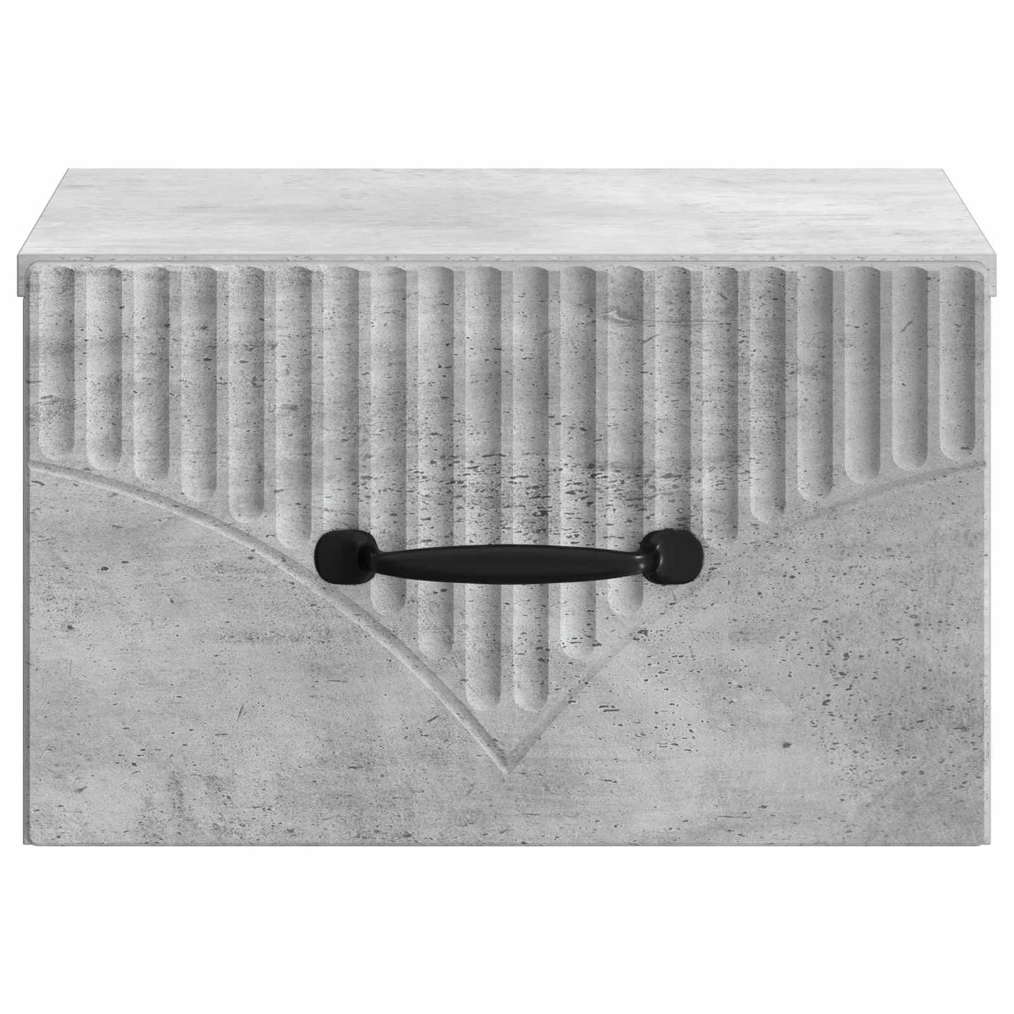 Vegghengt Nattbord med skuff 2 pcs Betonggrå 34,5 x 33 x 20 cm