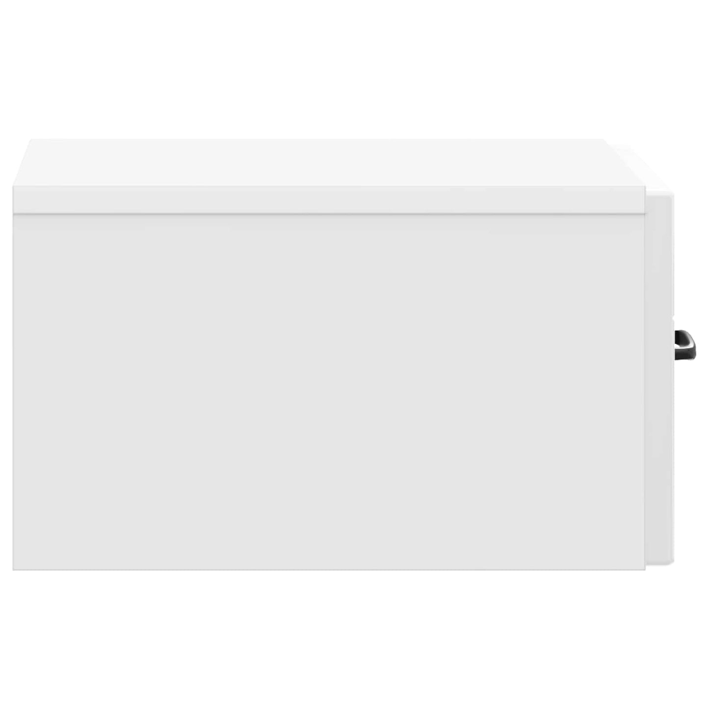 Vegghengt Nattbord med skuff Høgglans hvit 34,5 x 33 x 20 cm