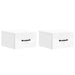 Vegghengt Nattbord 2 pcs Høgglans hvit 34,5 x 33 x 20 cm