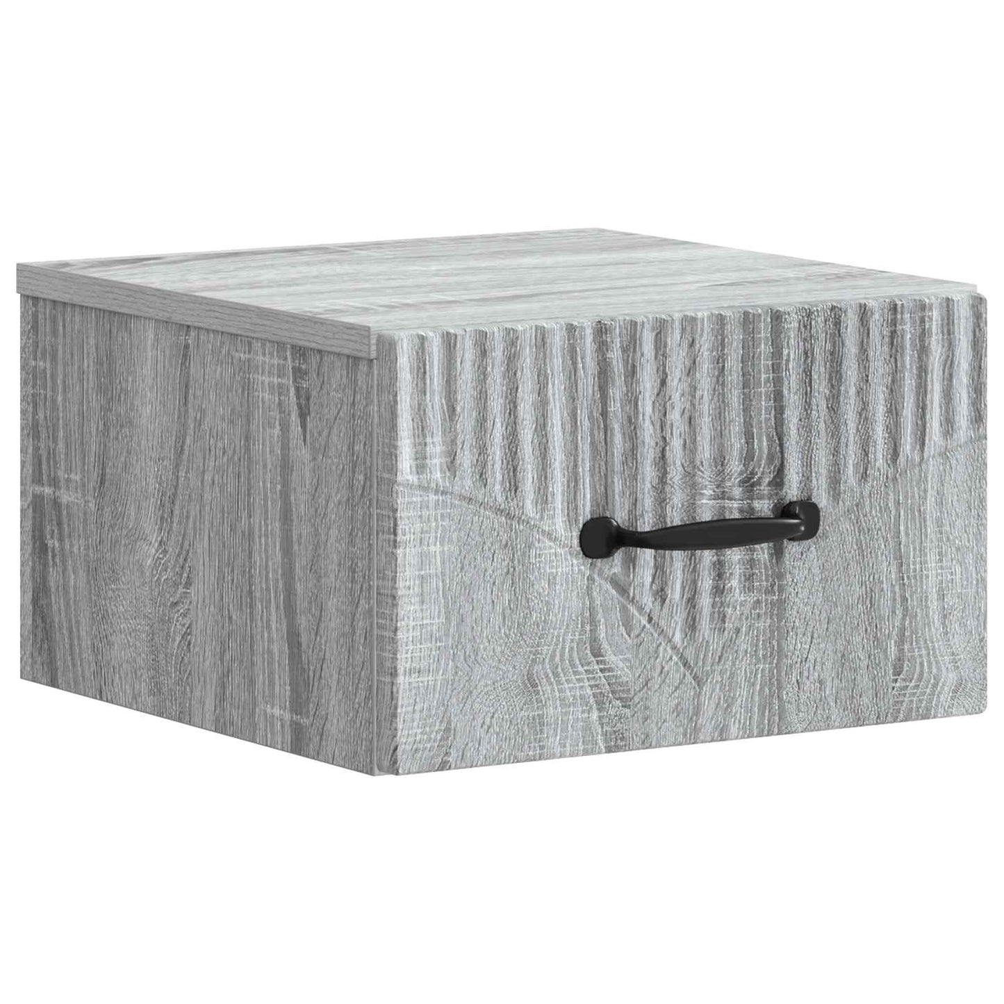 Vegghengt Nattbord med skuff 2 pcs Grå sonoma 34,5 x 33 x 20 cm