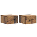 Vegghengt Nattbord 2 pcs Gammelt tre 34,5 x 33 x 20 cm