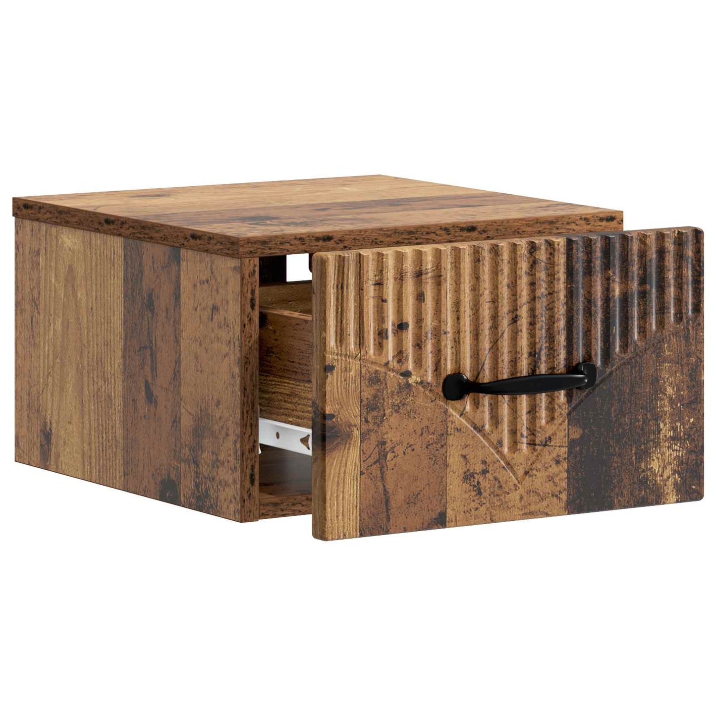 Vegghengt Nattbord 2 pcs Gammelt tre 34,5 x 33 x 20 cm