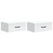 Vegghengt Nattbord 2 pcs Hvit 49 x 34,5 x 20 cm Konstruert tre
