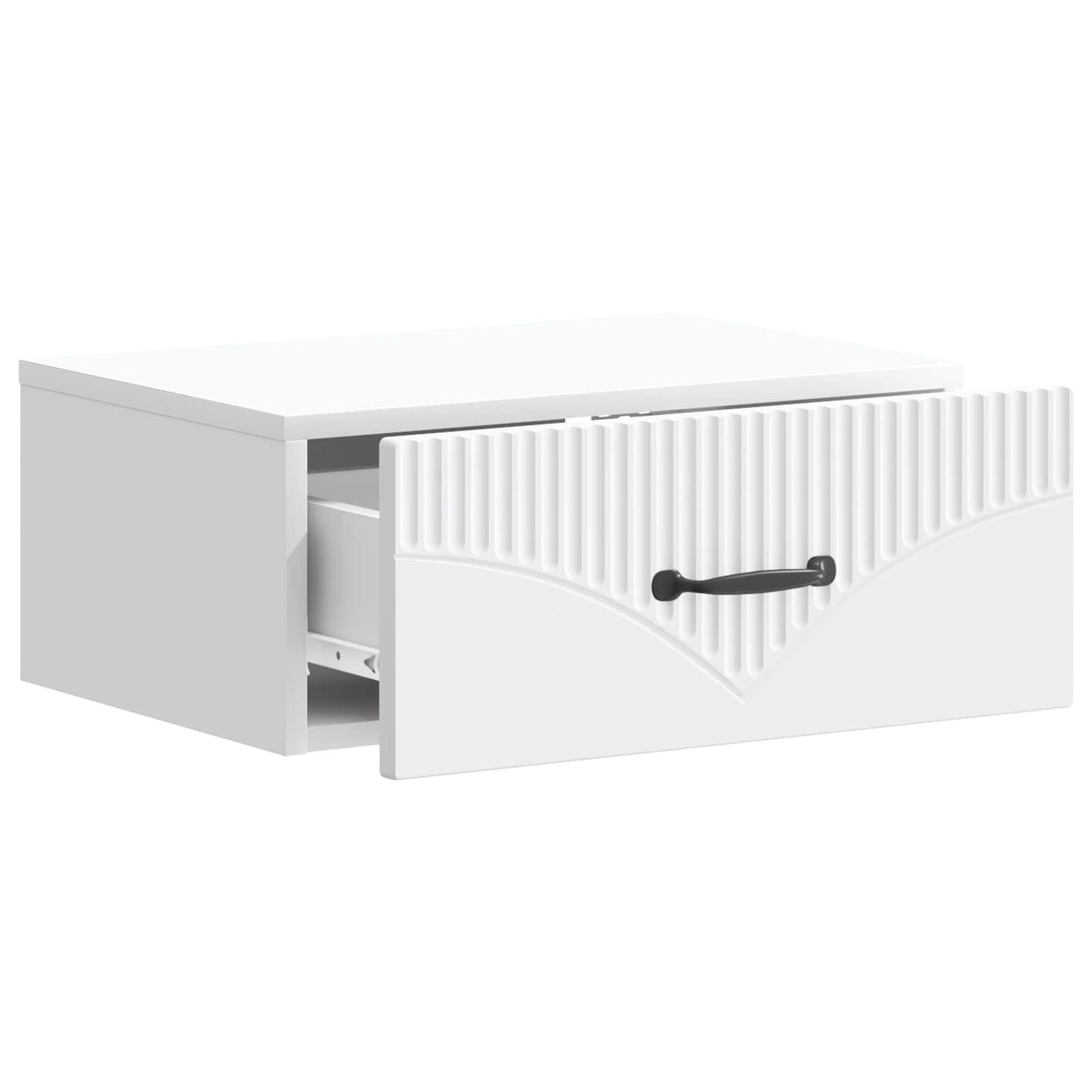 Vegghengt Nattbord 2 pcs Hvit 49 x 34,5 x 20 cm Konstruert tre