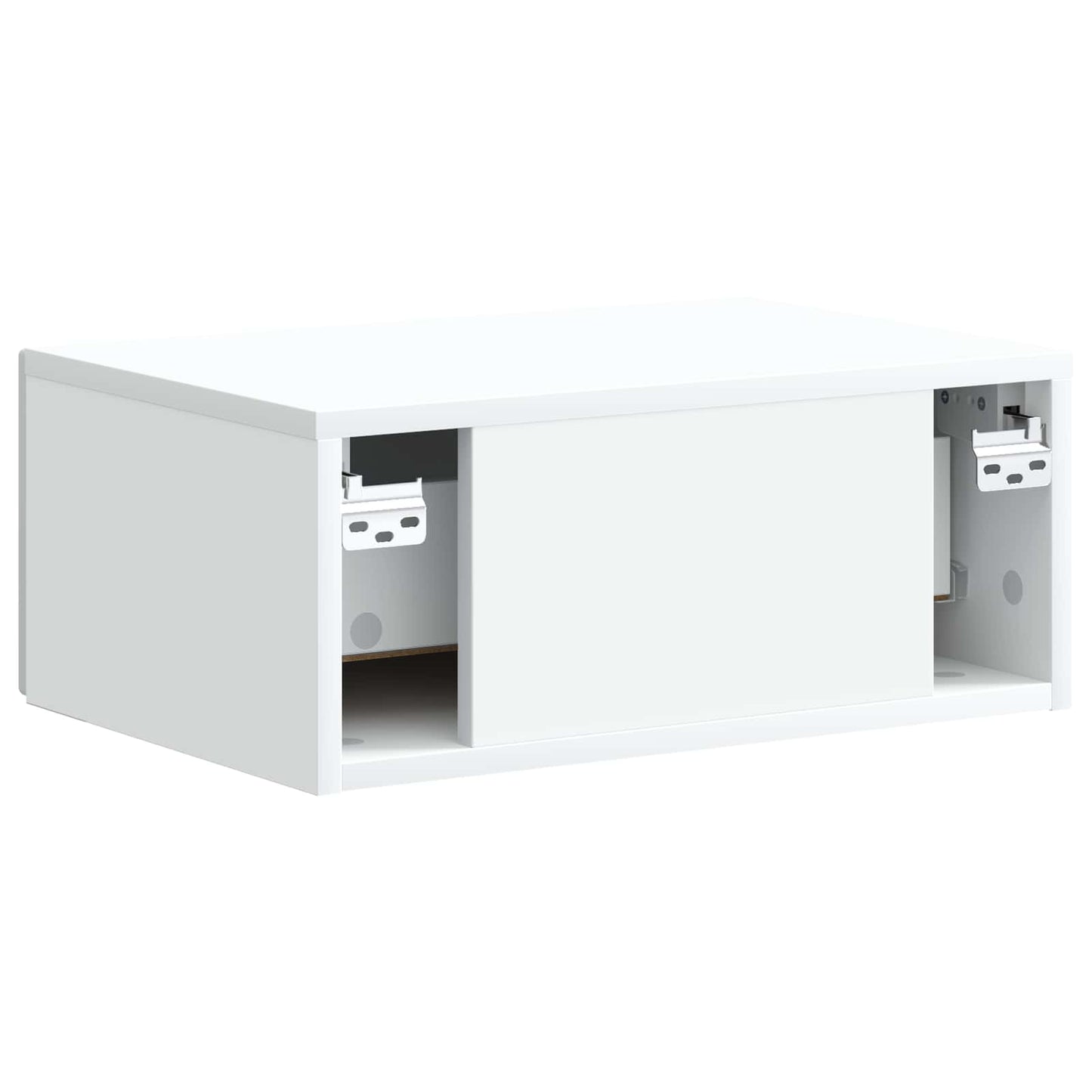 Vegghengt Nattbord 2 pcs Hvit 49 x 34,5 x 20 cm Konstruert tre