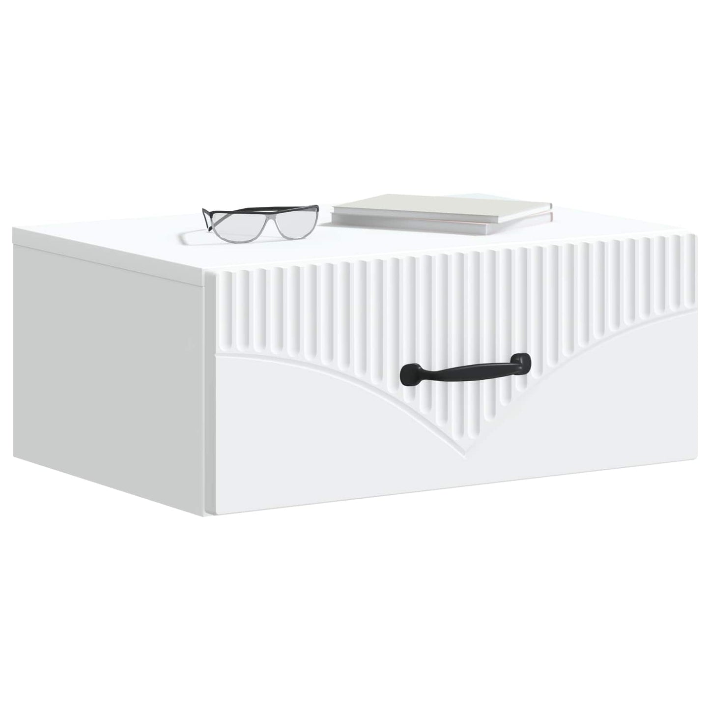 Vegghengt Nattbord 2 pcs Hvit 49 x 34,5 x 20 cm Konstruert tre