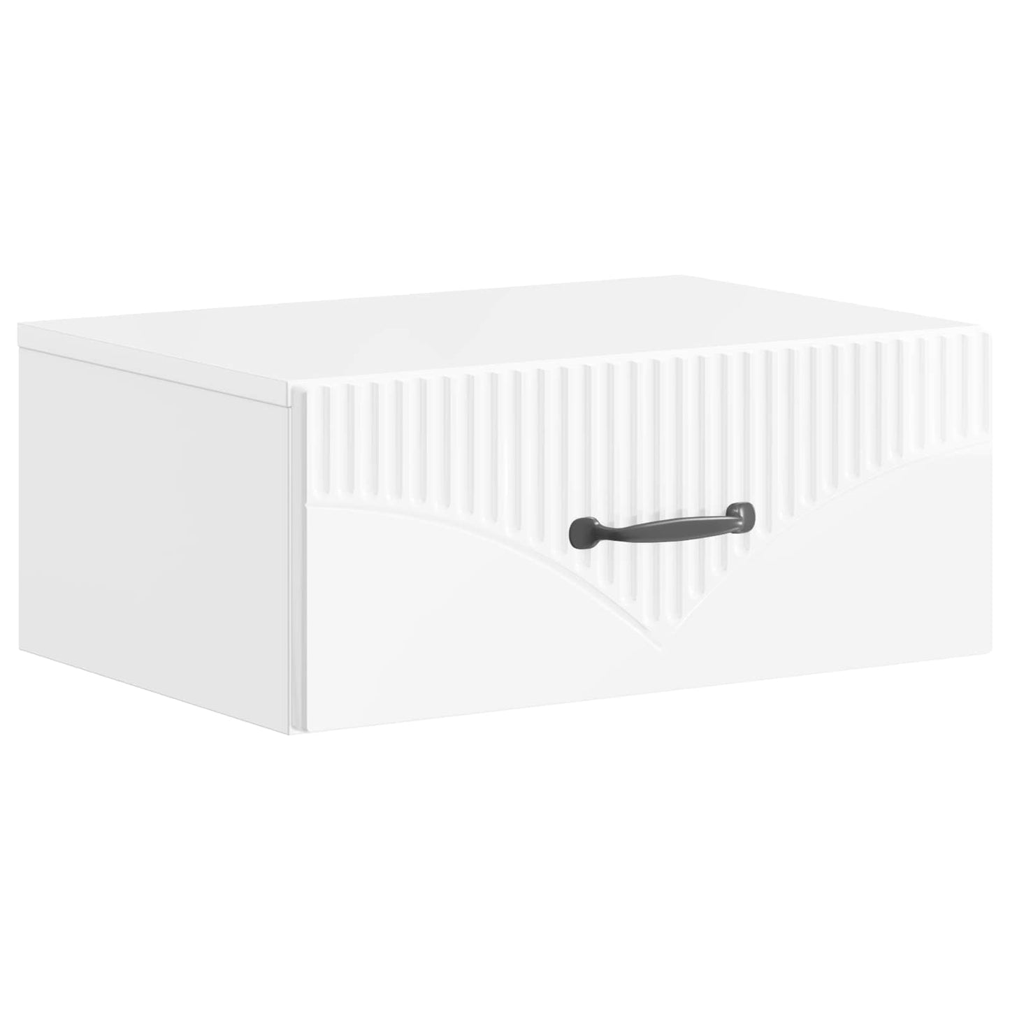 Vegghengt Nattbord 2 pcs Høgglans hvit 49 x 34,5 x 20 cm