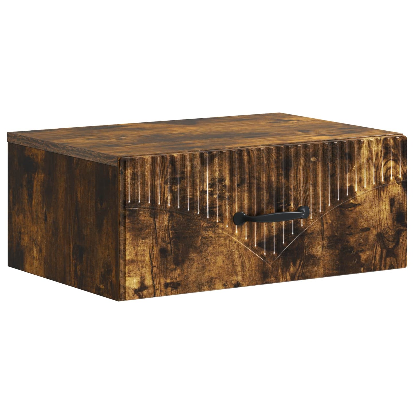 Vegghengt Nattbord Røkt Eik 49 x 34,5 x 20 cm Konstruert tre