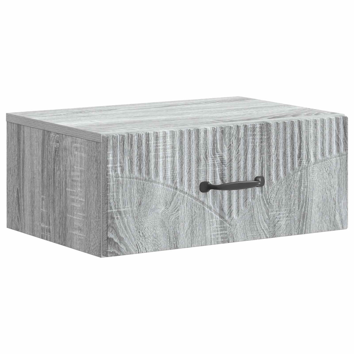 Vegghengt Nattbord med skuff 2 pcs Grå sonoma 49 x 34,5 x 20 cm
