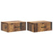 Vegghengt Nattbord 2 pcs Gammelt tre 49 x 34,5 x 20 cm