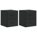 Vegghengt Nattbord 2 pcs Svart 34,5 x 33 x 40 cm Konstruert tre