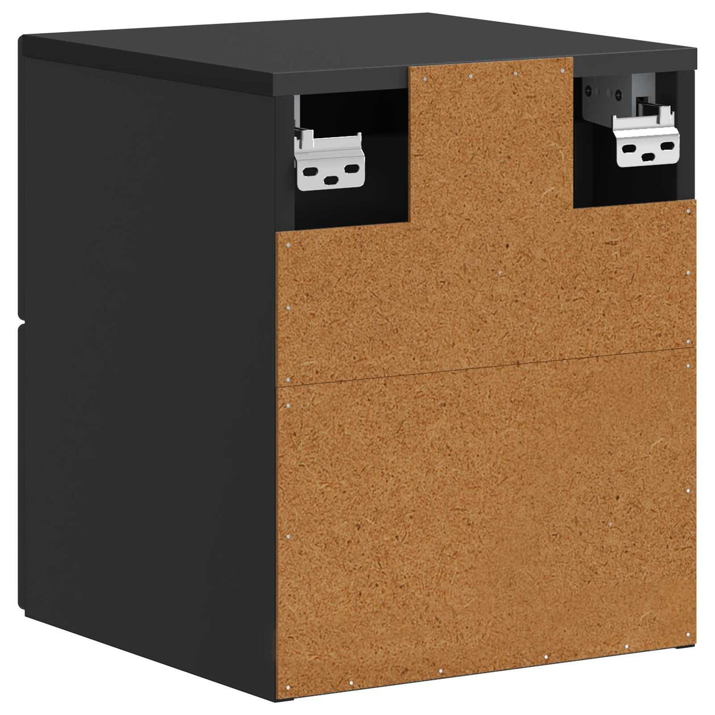 Vegghengt Nattbord 2 pcs Svart 34,5 x 33 x 40 cm Konstruert tre