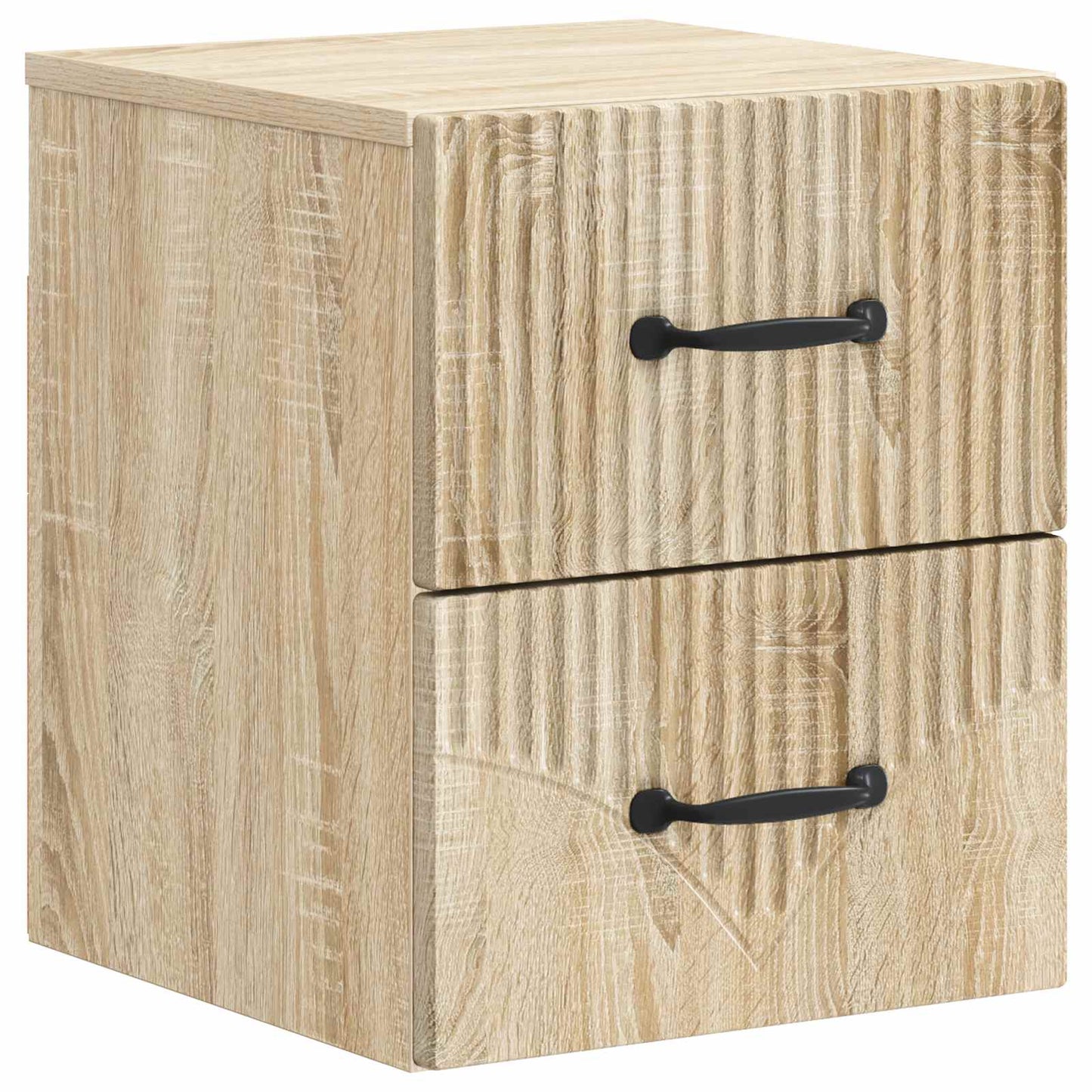 Vegghengt Nattbord Sonoma eik 34,5 x 33 x 40 cm Konstruert tre