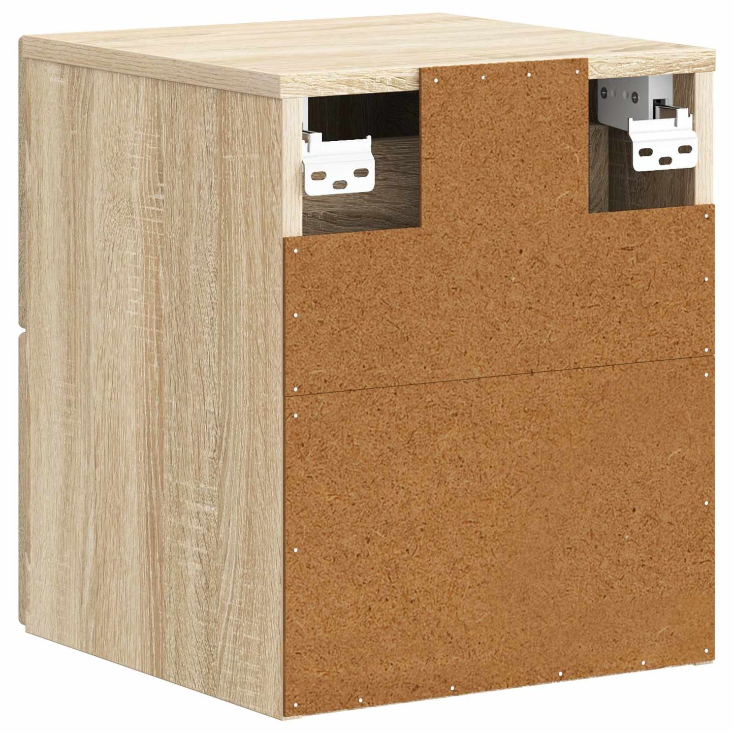 Vegghengt Nattbord Sonoma eik 34,5 x 33 x 40 cm Konstruert tre