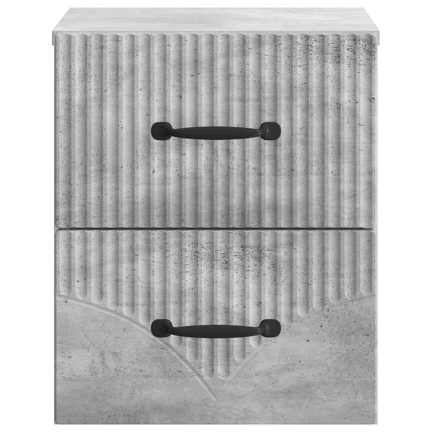 Vegghengt Nattbord Betonggrå 34,5 x 33 x 40 cm Konstruert tre