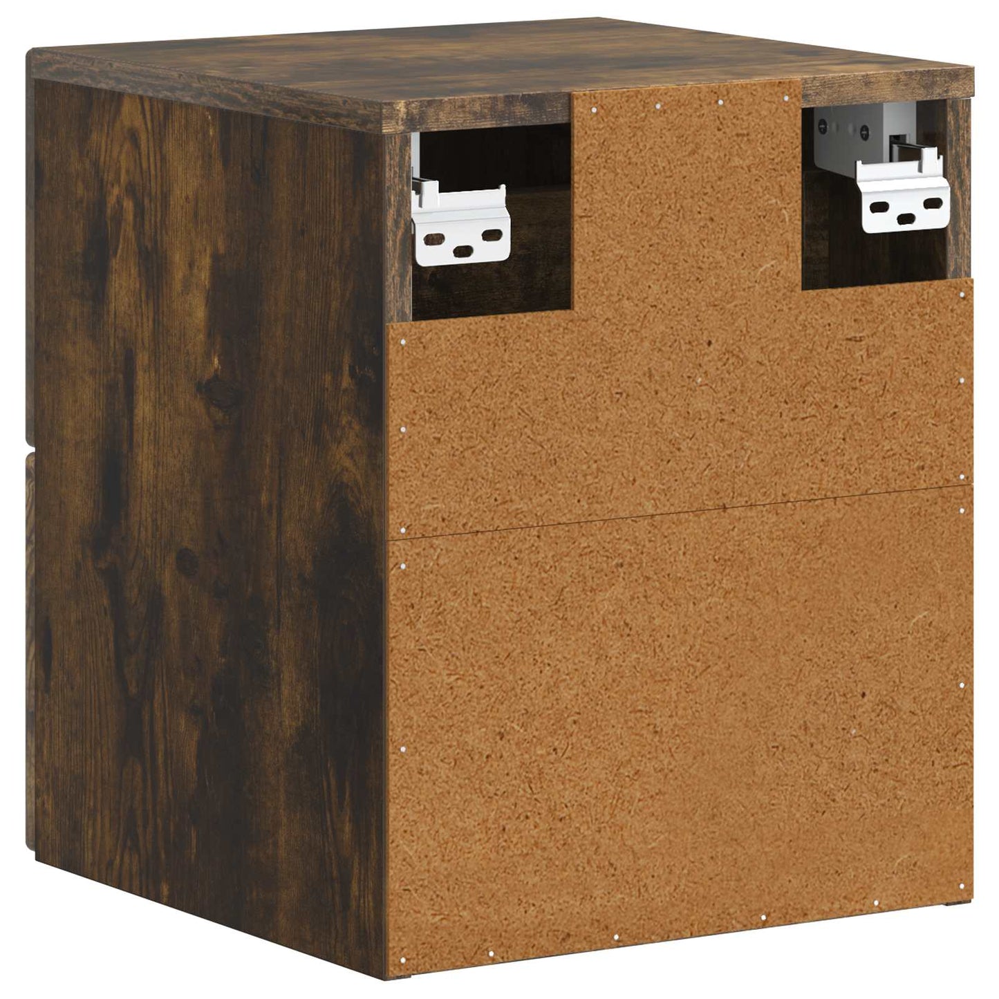 Vegghengt Nattbord Røkt Eik 34,5 x 33 x 40 cm Konstruert tre