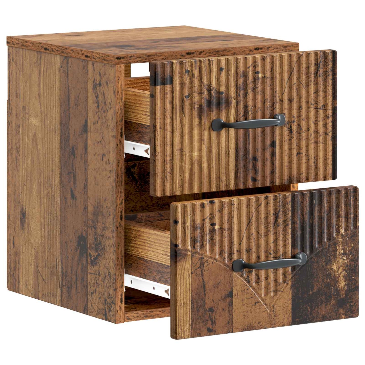 Vegghengt Nattbord 2 pcs Gammelt tre 34,5 x 33 x 40 cm