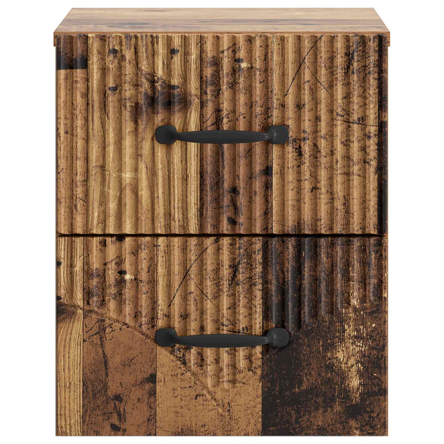 Vegghengt Nattbord 2 pcs Gammelt tre 34,5 x 33 x 40 cm