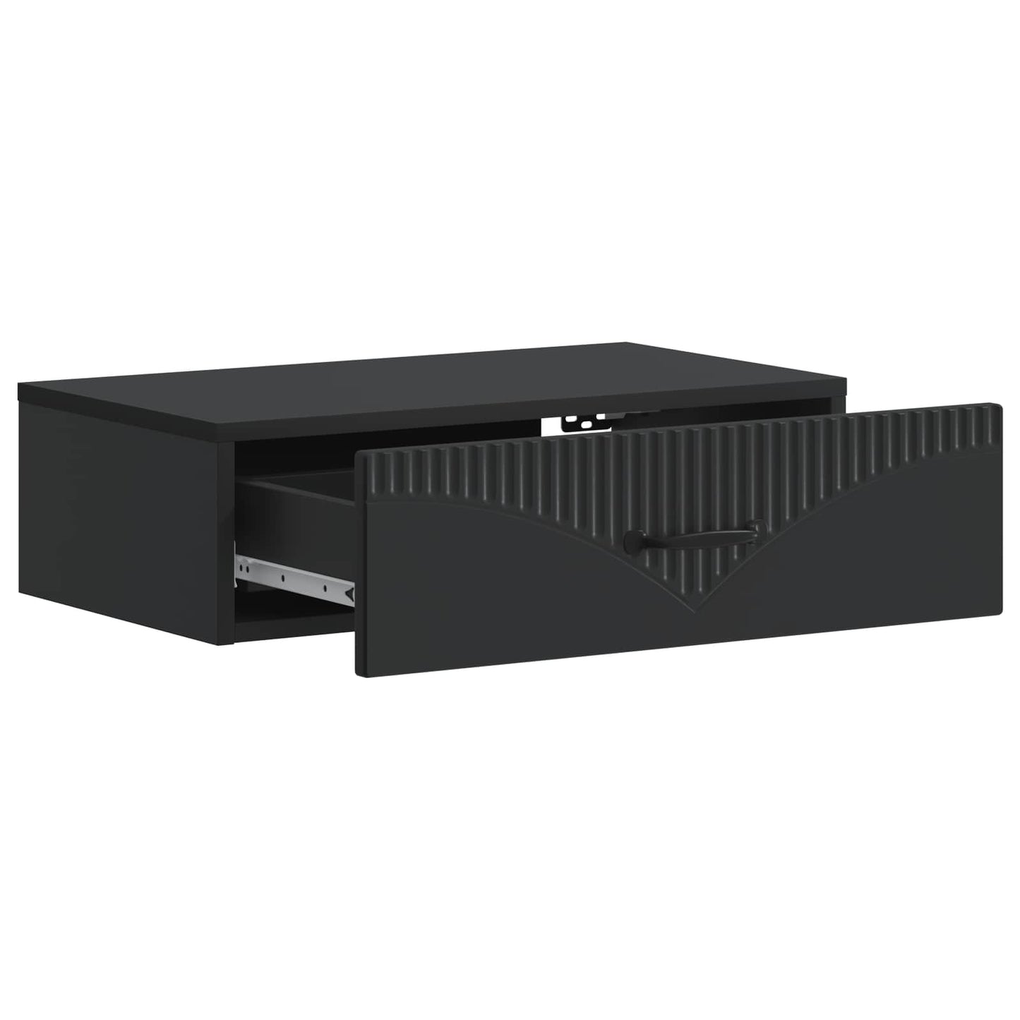 Vegghengt Sidebord Svart 59 x 34,5 x 17 cm Konstruert tre