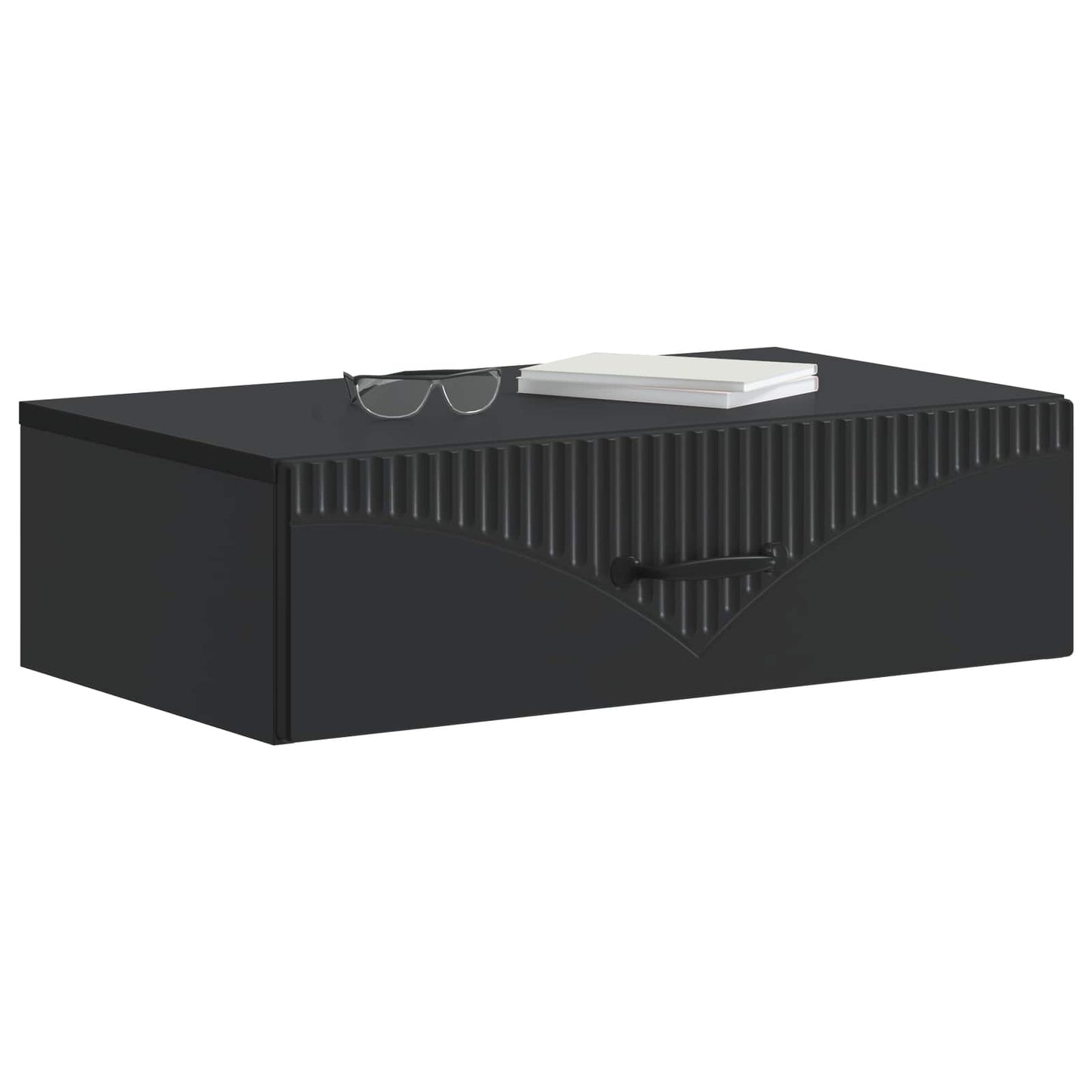 Vegghengt Sidebord Svart 59 x 34,5 x 17 cm Konstruert tre
