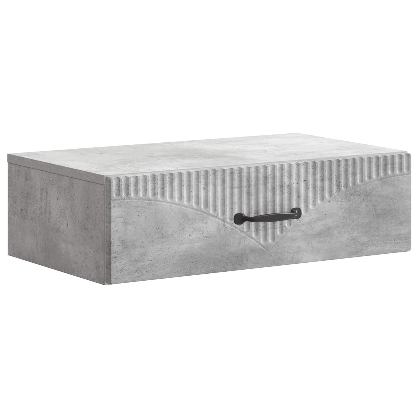 Vegghengt Sidebord Betonggrå 59 x 34,5 x 17 cm Konstruert tre