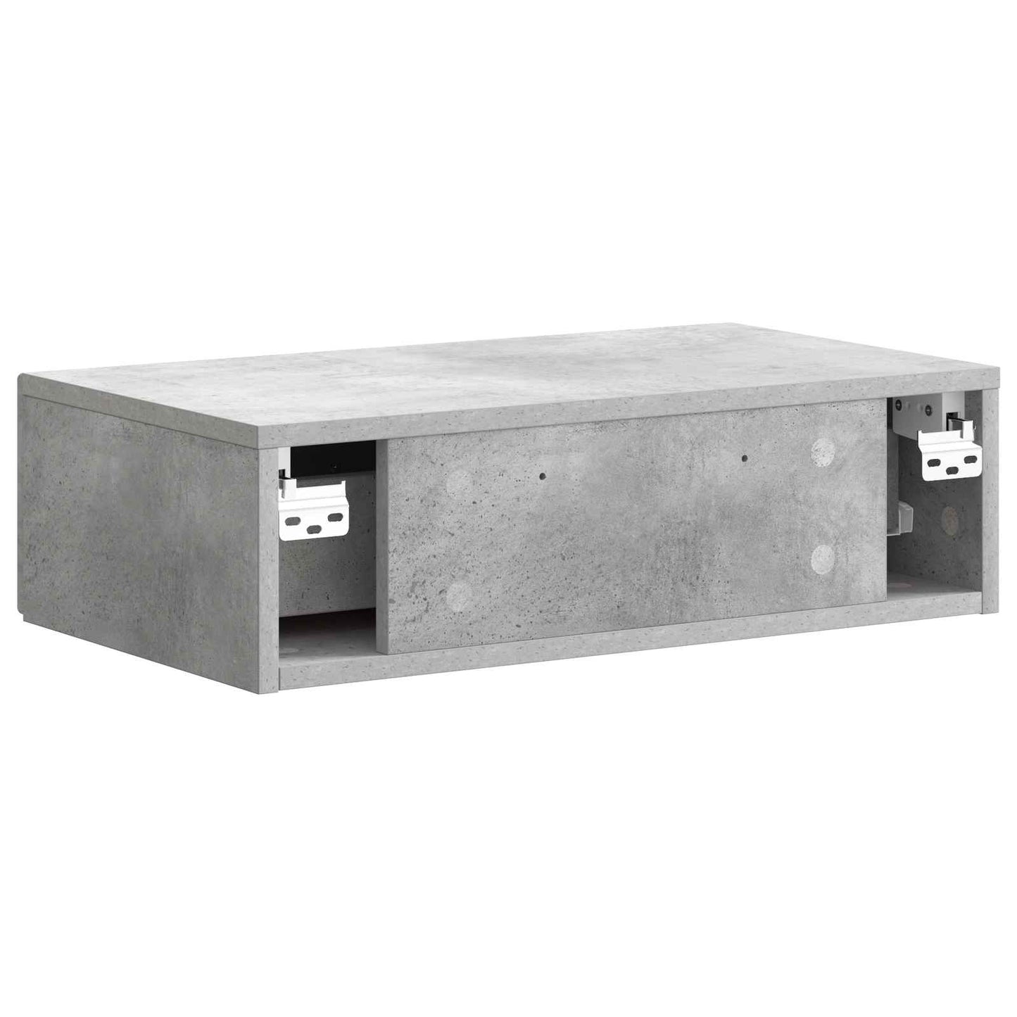 Vegghengt Sidebord Betonggrå 59 x 34,5 x 17 cm Konstruert tre