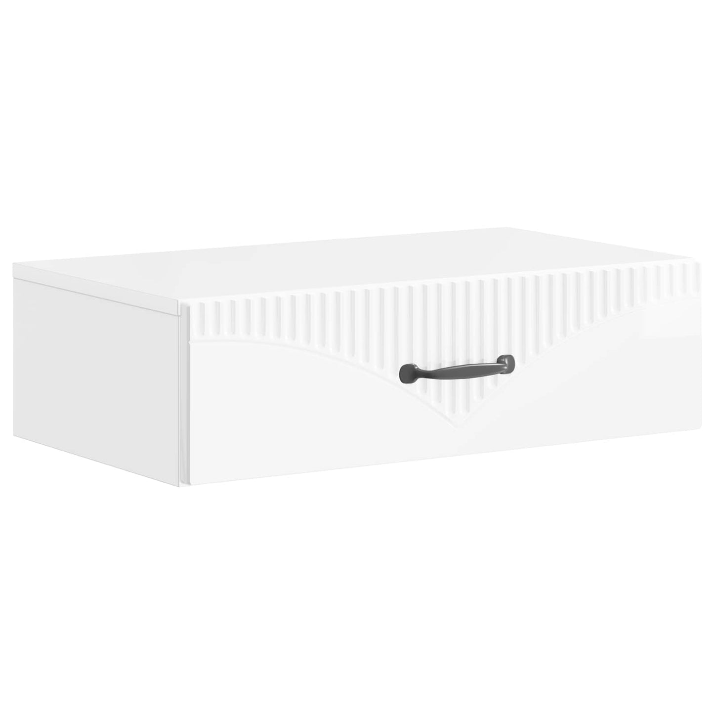 Vegghengt Sidebord Høgglans hvit 59 x 34,5 x 17 cm