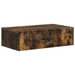 Vegghengt Sidebord Røkt Eik 59 x 34,5 x 17 cm Konstruert tre