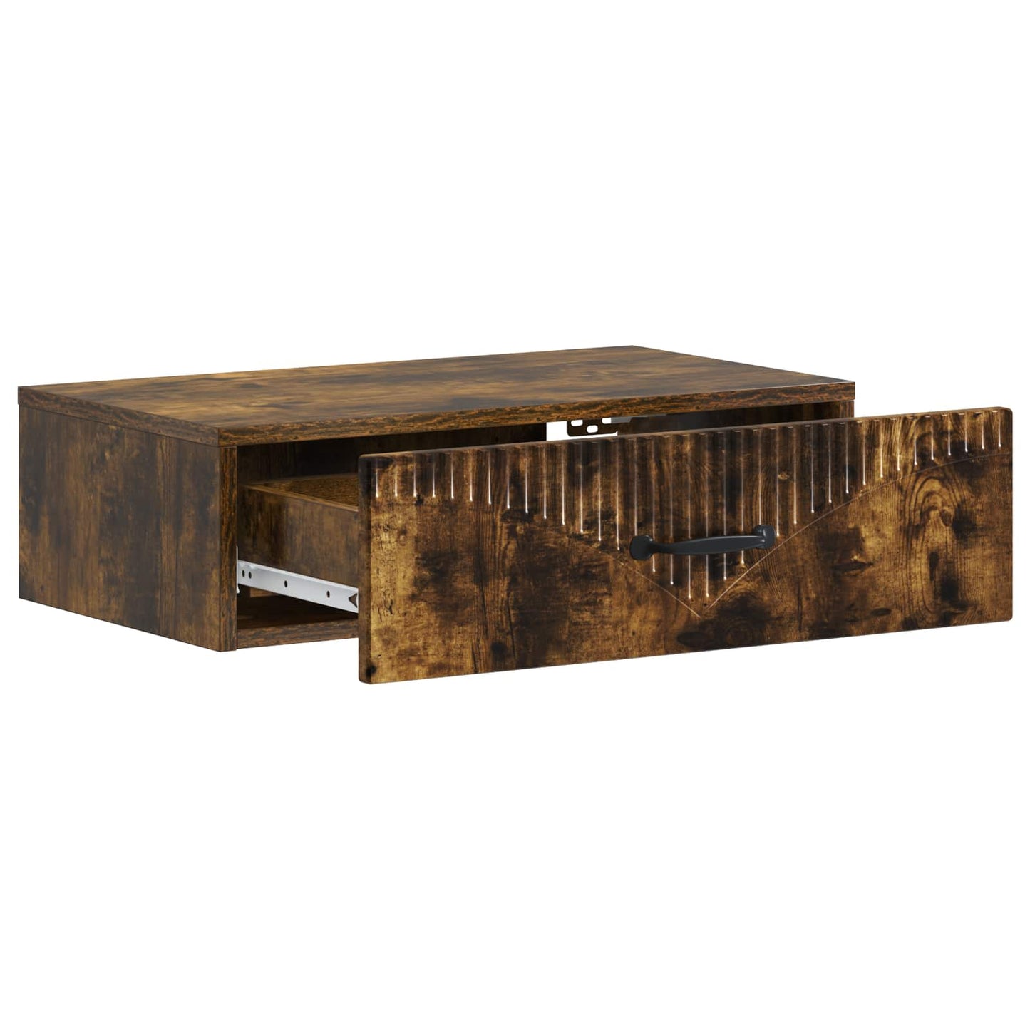 Vegghengt Sidebord Røkt Eik 59 x 34,5 x 17 cm Konstruert tre