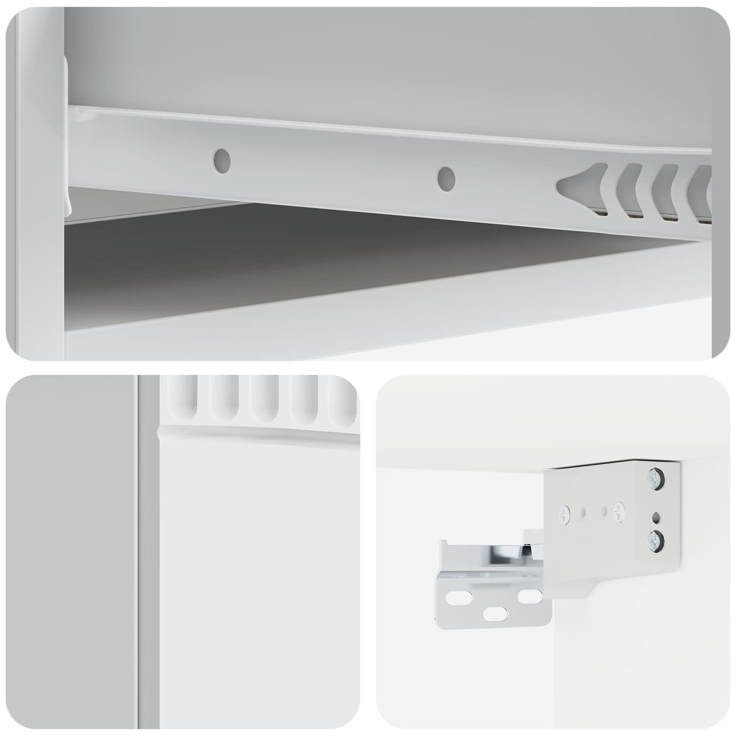 Vegghengt Sidebord Hvit 87,5 x 34,5 x 17 cm Konstruert tre