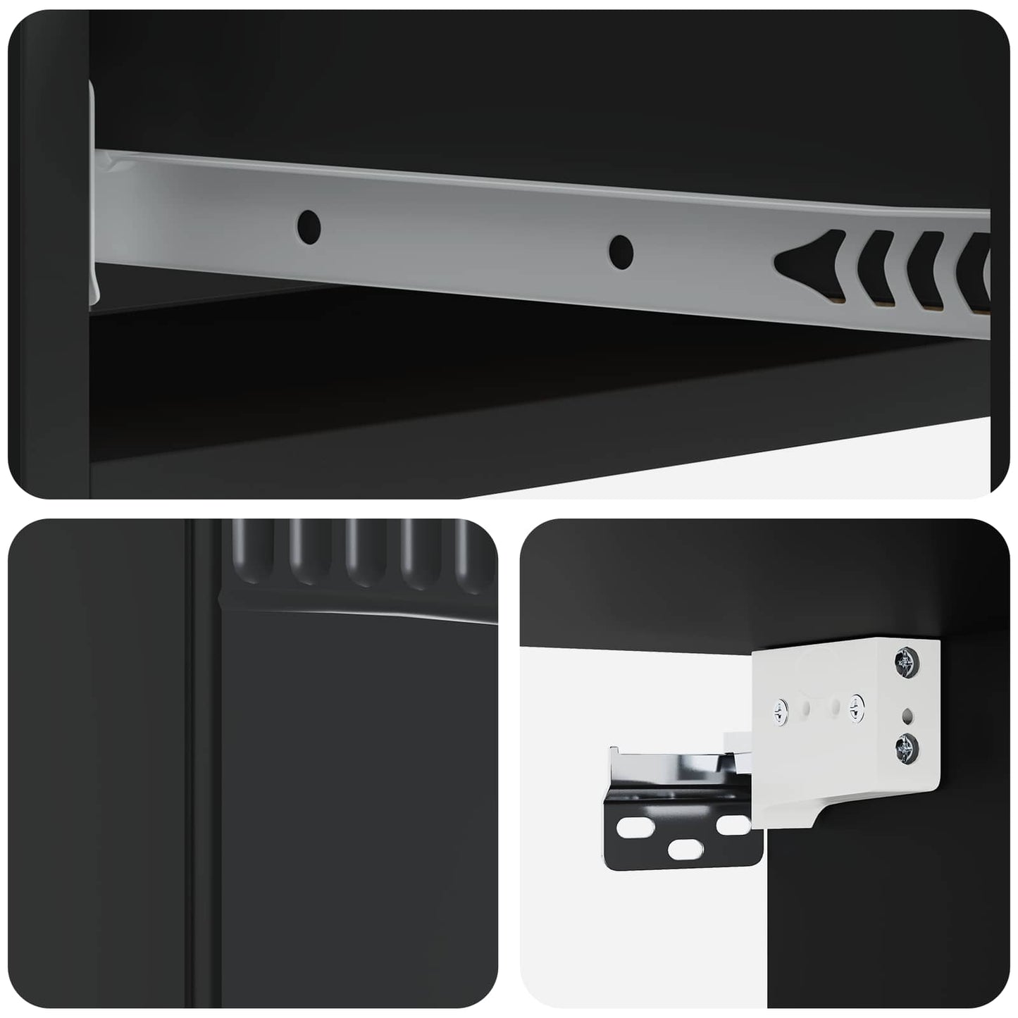 Vegghengt Sidebord Svart 87,5 x 34,5 x 17 cm Konstruert tre