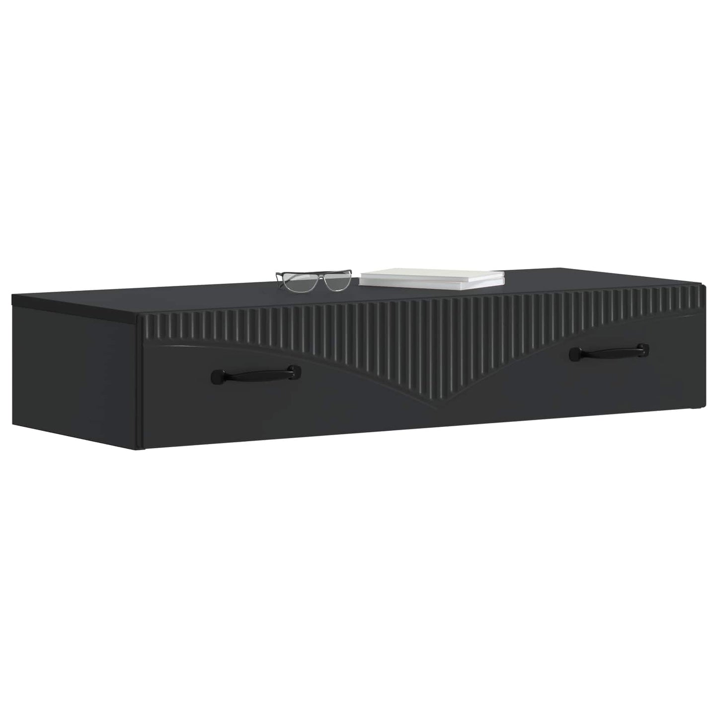 Vegghengt Sidebord Svart 87,5 x 34,5 x 17 cm Konstruert tre