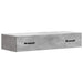 Vegghengt Sidebord Betonggrå 87,5 x 34,5 x 17 cm Konstruert tre
