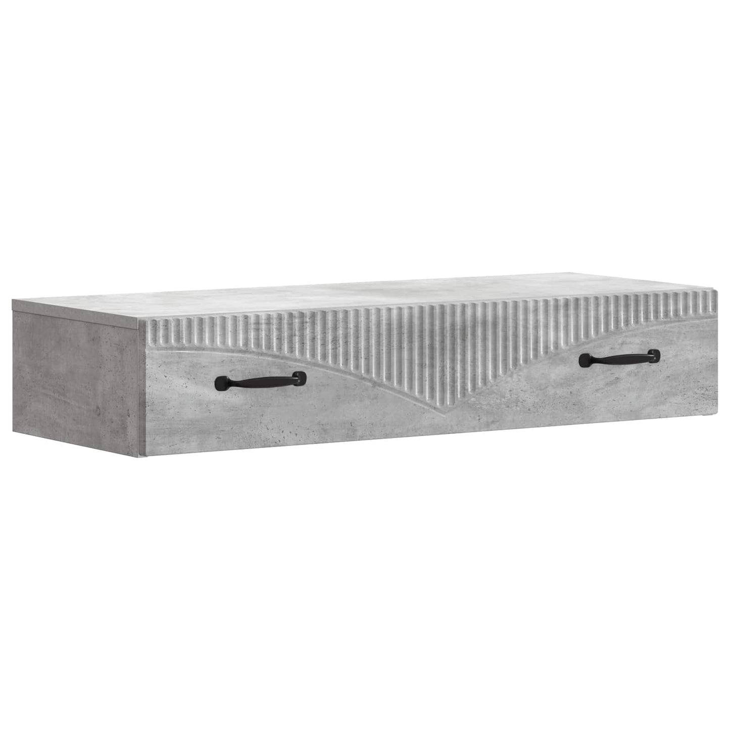 Vegghengt Sidebord Betonggrå 87,5 x 34,5 x 17 cm Konstruert tre