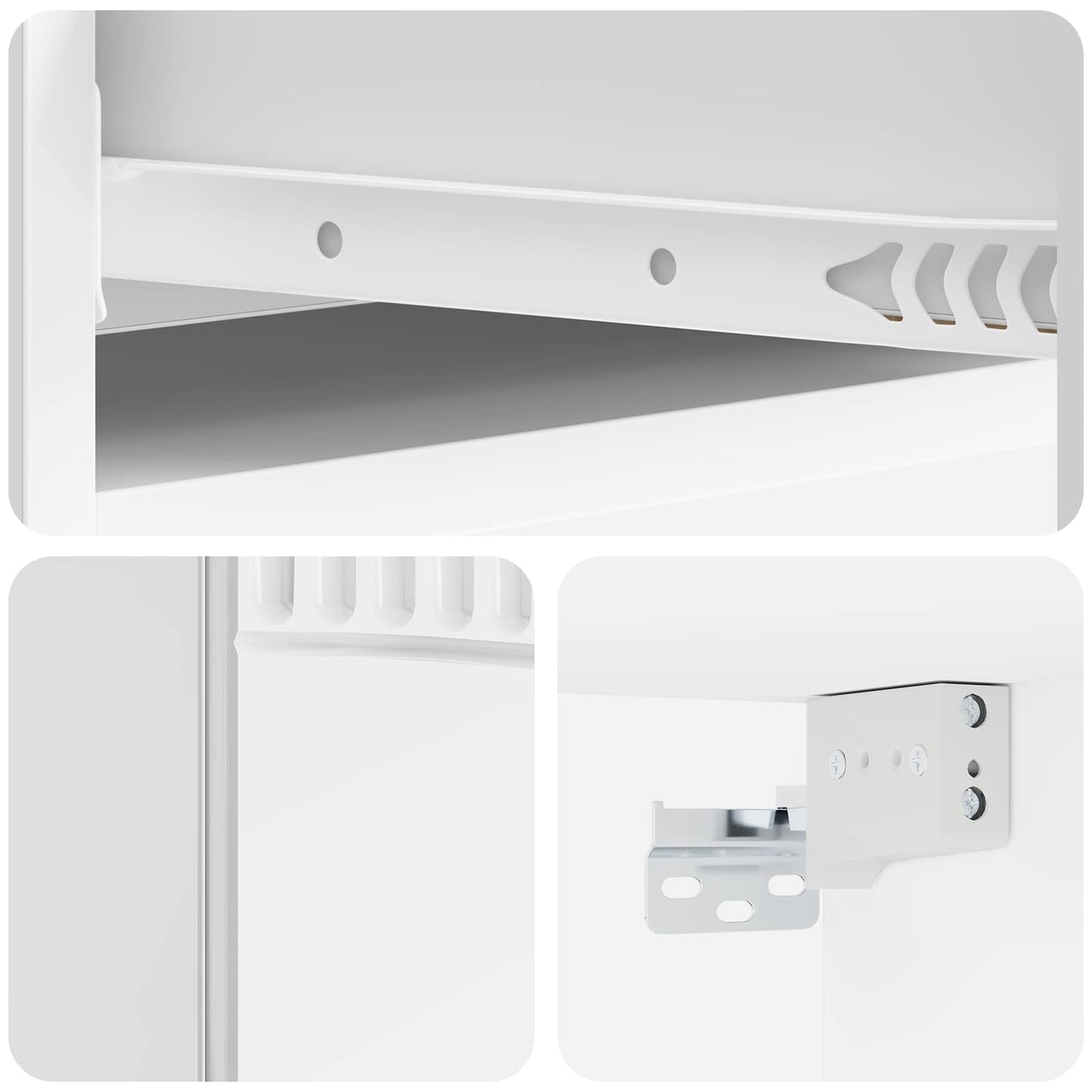 Vegghengt Sidebord Høgglans hvit 87,5 x 34,5 x 17 cm